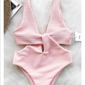 Cupsche Pink one piece NWT